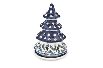 Polish Pottery Alyce Medium Christmas Tree Luminary