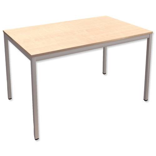Trexus Rectangular Office Table  Silver Legs 