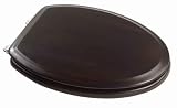 American Standard 5314.110.339 Elongated Boulevard Wood Toilet Seat with EverClean Surface and Slow-Close Hinges, Polished Chrome