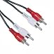 RCA Phono Cable - 1.8m - Male Plug to Plug - Connect Stereo Audio Equipment - High Quality Lead - Indigo Banana Media (1.8 Metres)
