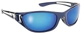 Blue Ice Wrap around Sunglasses Polarized Blue Mirror Lens
