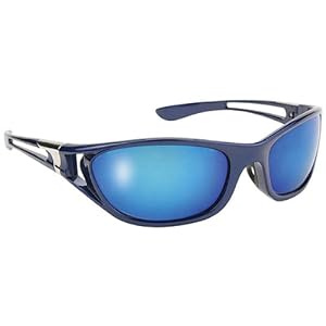 Blue Ice Wrap around Sunglasses Polarized Blue Mirror Lens