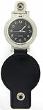 Pocket Watch - Black Leather Belt Loop Pocket Watch with Button Clip Snap