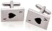 Stainless Steel Ace of Heart Cufflinks Cuff Links