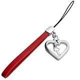 Zoppini Heart & Key Stainless Steel & Leather Mobile String
