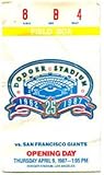 1987 Los Angeles Dodgers Opening Day Ticket 1987 Los Angeles Dodgers Opening Day Ticket