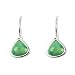 Barse Sterling Silver Lime Turquoise Museum Wire Earrings