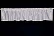 White with silver border Sari Rod Pocket / Pole Top Valance - Pair