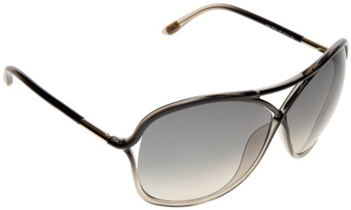 Tom Ford Women's 0184 Vicky Black To Grey Frame/Grey Gradient Lens Metal Sunglasses