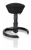 SWOPPER STANDARD 3D-Aktiv-Bürostuhl Hocker Sitzpolster Normal, Farbe schwarz, Federfarbe schwarz, Basis Anthrazit, Fussring mit Metallgleiter, Feder SMALL 40 - 80 kg (SWOPS10SML)