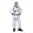 Jr. Astronaut Suit with Embroidered Cap Costume in White Size: Size 12 / 14