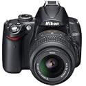 Nikon D5000 DX-Format 12.3 Megapixel Digital SLR Camera Kit - Refurbished - by Nikon U.S.A. with Nikon 18mm - 55mm f/3.5-5.6G AF-S DX (VR) Vibration Reduction Wide Angle Autofocus Zoom Lens, - Refurbished - by Nikon U.S.A.