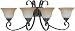 Nuvo Montgomery 4 Light Vanity With Champagne Linen Glass Sudbury Bronze