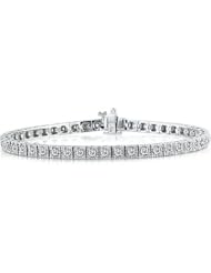 2.00 Carat Antique Square Box Bracelet in 14K White Gold