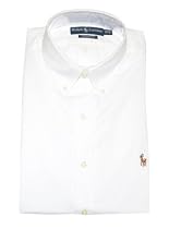 Hot Sale Polo Ralph Lauren Men Classic Fit Pony Logo Shirt (16 34/35, White)
