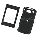 AT&T UTStarcom Quickfire PCD Rubberized Snap On Protector Hard Case Rubber Feel Leather Paint Cover Black