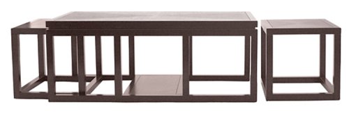Strathwood Ellington 3-Piece Hardwood Coffee Table Set
