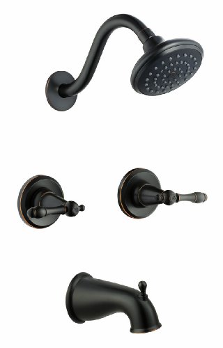 Design House 523472 Oakmont 2-Handle Faucet Tub and Shower, Oil Rubbed Bronze Finish