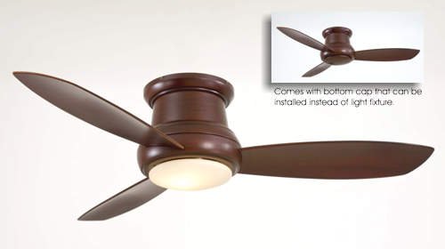 Minka-Aire F519-MG 52-inch Concept II Flush Mount Ceiling Fan, Mahogany with Mahogany Blades