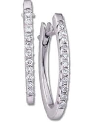 Pair 1/3 CT TW 14K White Gold Diamond Earring