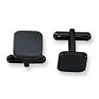 Black Plated Polished Stainless Steel Cuff Links