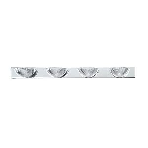 Sea Gull Lighting 4725-05 Oceanic Four-Light Vanity, Chrome Finish with Clear Ribbed... by Sea Gull Lighting