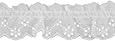 Eyelet Lace Ruffle 1-1/2" Wide 10 Yards-White