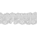 Eyelet Lace Ruffle 1-1/2" Wide 10 Yards-White