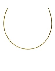 14K Yellow Gold Round Omega 1.5mm Necklace 20 Inch
