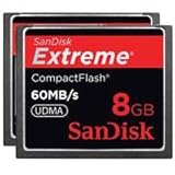 SanDisk 8GB Extreme Compact Flash Memory Card - Up to 60MB/S Read/Write, UD ....