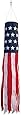 In the Breeze Stars and Stripes Embroidered Star Windsock, 40-Inches