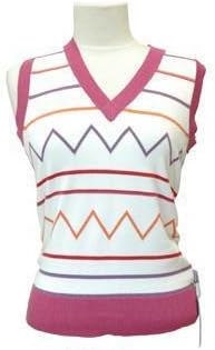 Titania Golf Argyle Vest in White w/ Vibrant Colors