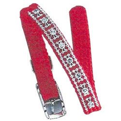 Dog Nylon Collar 3 8inch width - FOU Collar 527 JEWEL DGN 3 8X14