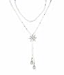 Necklace - N187 - Genuine Sparkly Crystal - 36" Long ~ Clear AB Irridescent