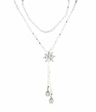 Necklace - N187 - Genuine Sparkly Crystal - 36 Long ~ Clear AB Irridescent