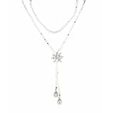 Necklace - N190 - Genuine Sparkly Crystal - 36" Long ~ Clear AB Irridescent