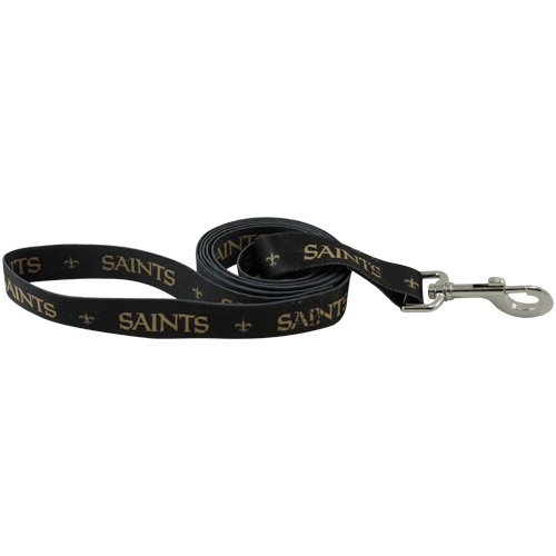 New Orleans Saints 6' Black Pet Leash