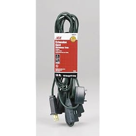 4 each: Ace Christmas Tree Extension Cord (XM-SPT215GR)