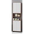 Badezimmerm�bel Hochschrank Schrank Zwetschge/wei� Madr