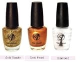 W7 Nail Polish Set - Gold Set 3 x 15ml
