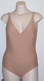 Gottex Silver Surplice Swimsuit Taupe