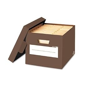 Stor/File Decorative Storage Boxes, Letter/Legal, 12 x 15 x 10, Brown, 4/CT