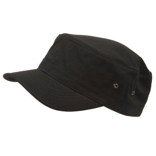 Trendy Military Fitted Buckle Cap- Black W32S36D