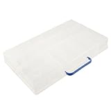 uxcell 　パーツボックス　電子部品ケース　ホワイト　プラスチック製　コンパートメント数量20