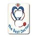 Lee Hiller Designs Embroidery Prints Love Hearts - Love Hearts Love is the Best Doctor Heart - Light Switch Covers - 2 plug outlet cover