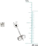 Children's Genuine White Topaz April Birthstone Earrings