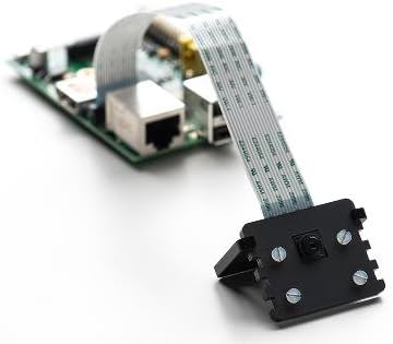 Pimoroni Raspberry Pi Camera Mount With White Earbud Headphones