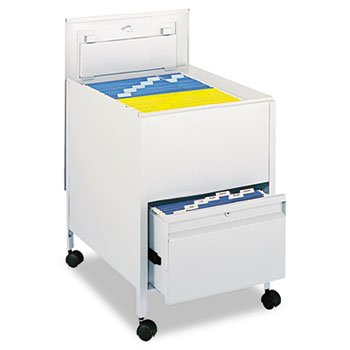 Safco 5365GR - Locking Mobile Tub File With Drawer, Legal Size, 20w x 26d x 28h, Gray