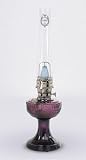 Aladdin Amethyst Lincoln Drape W/Nickel Mantle Oil Lamp C6183