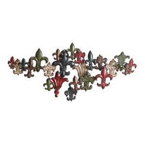 Fleur De Lis Wall Art Decoration Large Colorful
